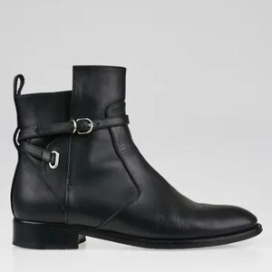 One Right Foot Balenciaga Papier Chelsea Calfskin Leather Ankle Boot In Black